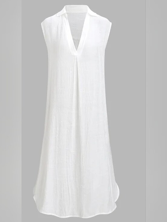 Cupshe Other - Cupshe White Sheer Slit Maxi Cover-Up Beach Dress Medium New